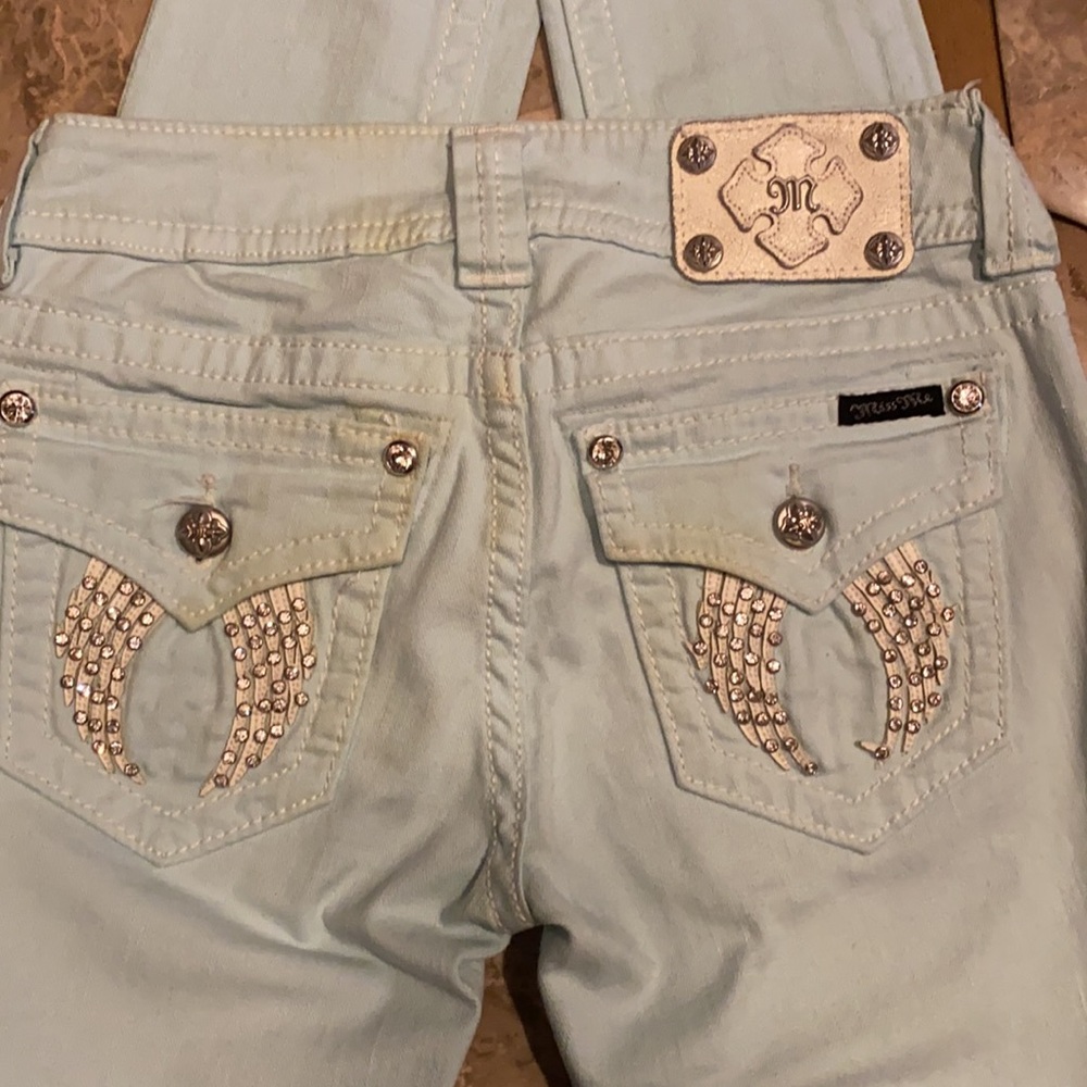 Miss Me Angel Wings Icy Blue Swarovski Crystals